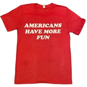 Vintage red bubble letters t-shirt (S)